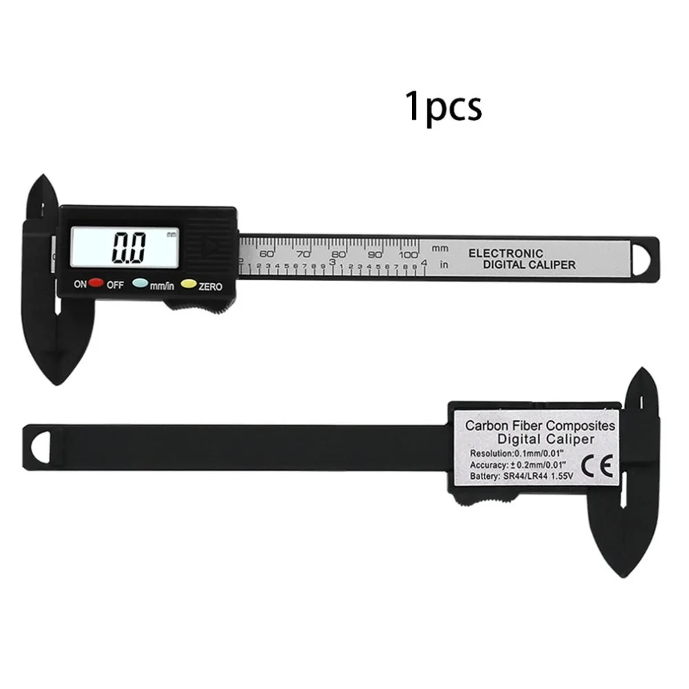 Электронный цифровой дисплей штангенциркуль полный пластиковый цифровой штангенциркуль 0-100-150мм
