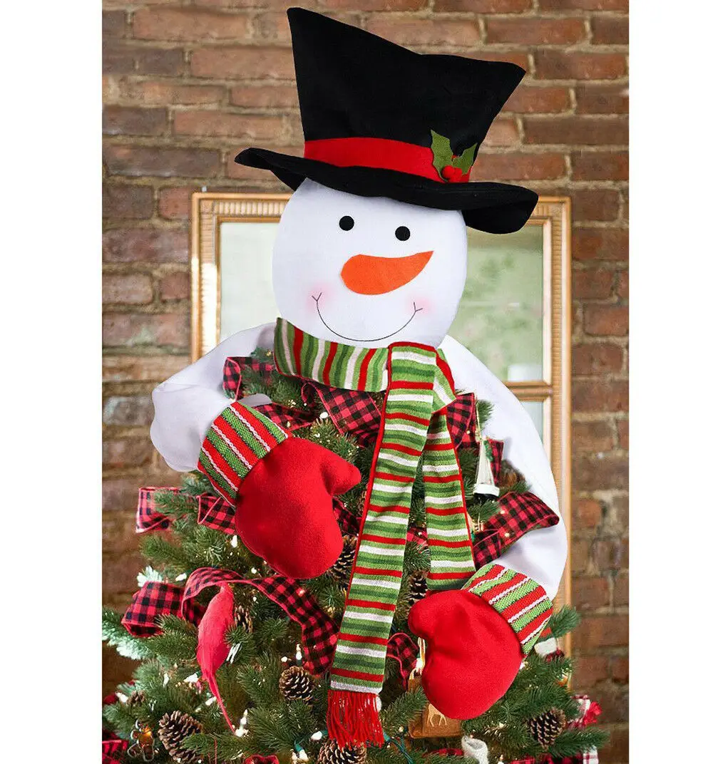 Snowman Christmas Tree Hugger Topper Top Of The Tree With Arm Party