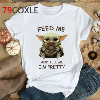 

Mandalorian T Shirt Women Hop for Baby Yoda T-shirt Female Tee Harajuku Clothing Hip Streetwear Funny Top Tshirts