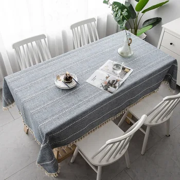 

Modern Minimalist Fringed Tablecloth Carpet Picnic Party Decorative Cotton Rectangular Table Cloth Tassel Piano Table Cover Coat