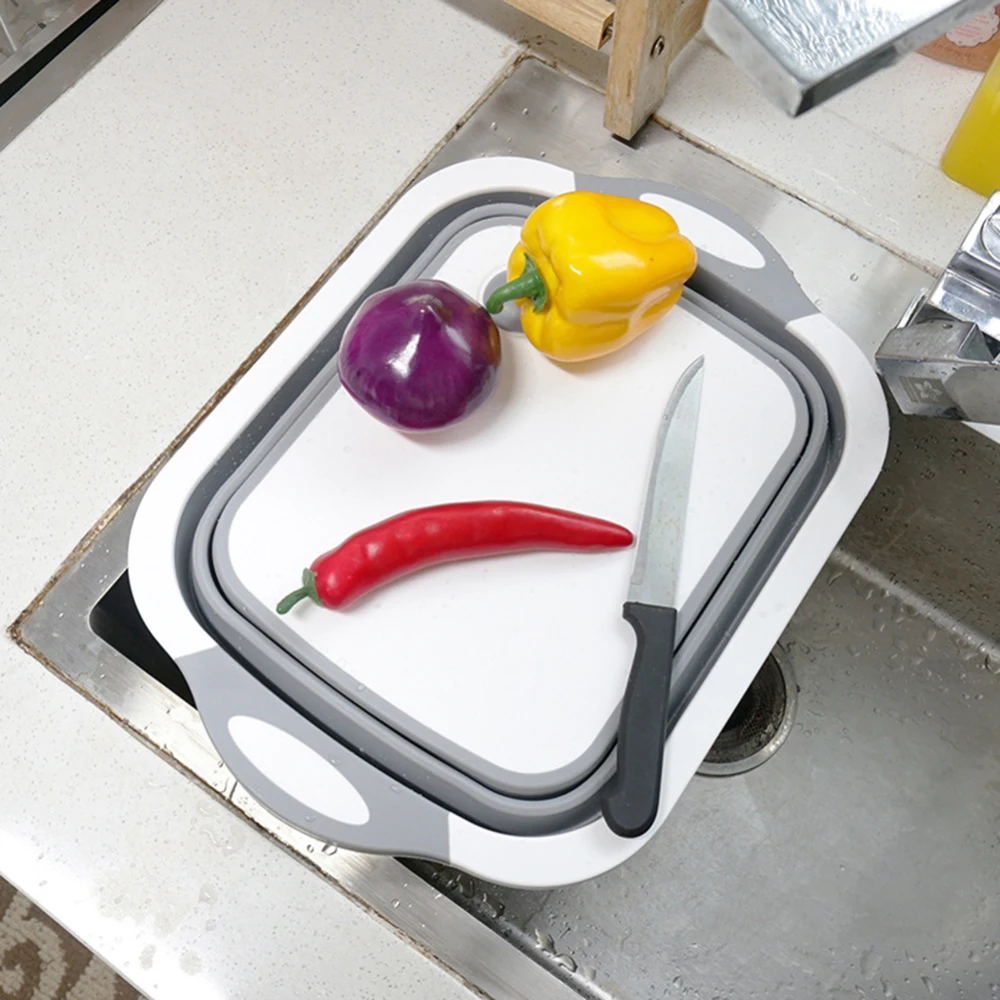 Многофункциональные кухонные складные Разделочные Блоки для резки Инструмент Складная разделочная доска моющаяся корзина для хранения фруктов