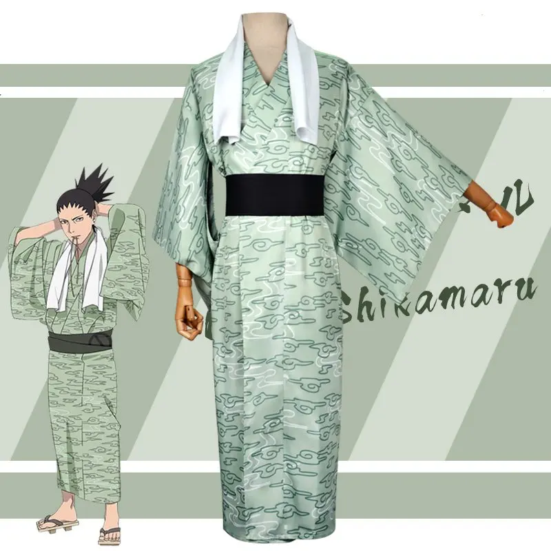 Аниме Наруто Косплей Nara Shikamaru костюмы кимоно для рождества Хэллоуин наряд