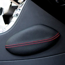 Универсальное автомобильное сиденье, подушка для ног, подушка для поддержки ног, Кожаная подушка для ног, наколенник, подушка для поддержки бедра, внутренние автомобильные аксессуары, мягкие