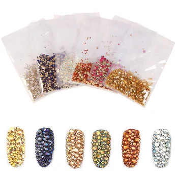 

CYSHMILY High Light Colorful Nail Art Decorations Bulk Rhinestones For Nails Decorations Tools Occident Crystal Glass Wholesale