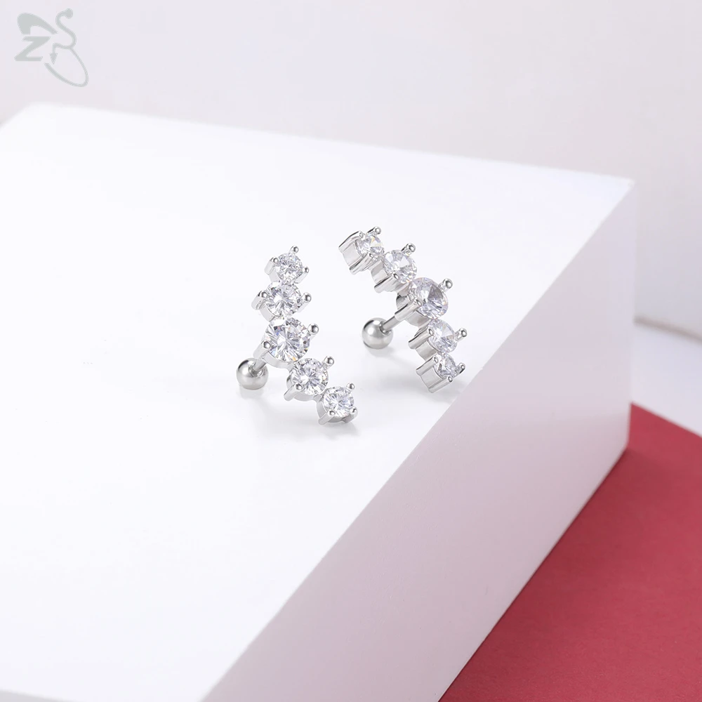 Женские серьги гвоздики из нержавеющей стали с кристаллами|brincos fashion|ear cuff studstud