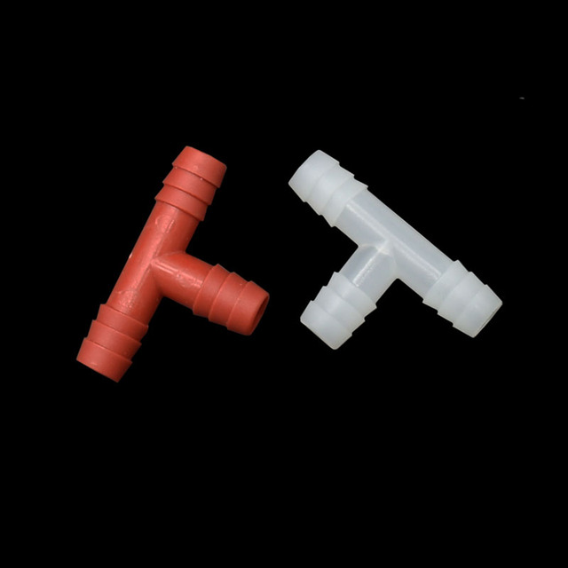 water tee Connector T type water splitter 3/8 hose garden irrigation tee barb For rabbits Drinking fountain 1000 Pcs