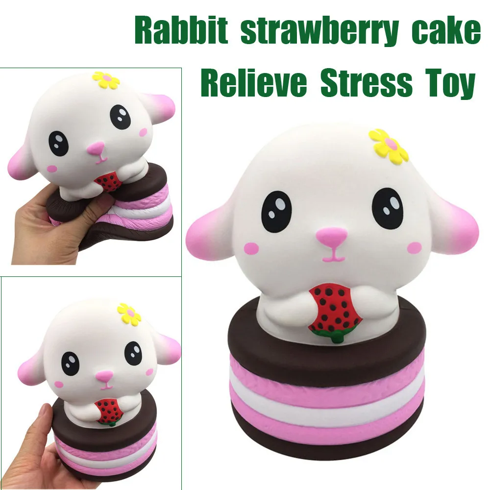 Squishies кролик клубничный торт супер медленно поднимающийся Ароматизированная игрушка для снятия стресса детские игрушки для детей мягкие игрушки Juguetes