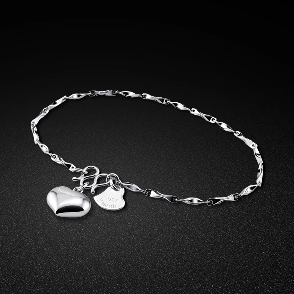 100% Real 925 Sterling Silver Bracelet for Women 
