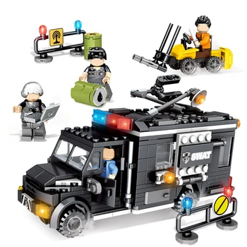 

Sembo City Swat Armored Vehicle Building Blocks Compatible Technic Truck Tank Police Figures Bricks Children Kits Toys Gifts