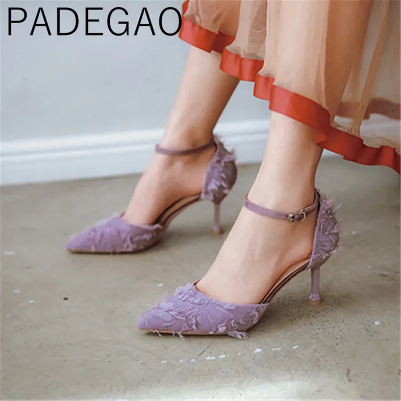 2019 летние Роскошные милые женские сандалии с перьями Модная элегантная женская