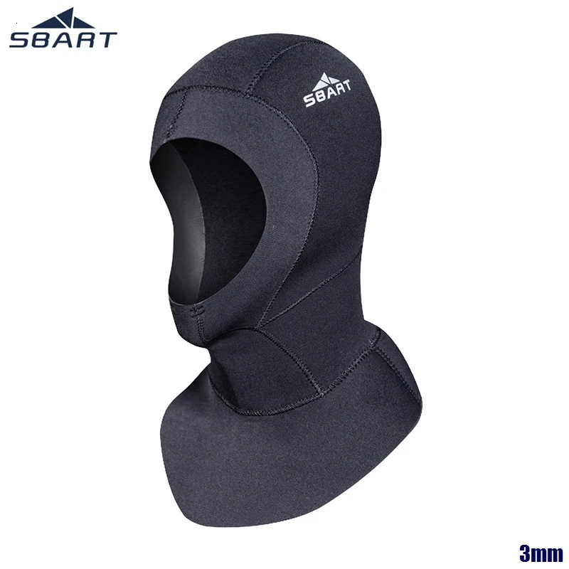 SBART 3 мм Неопреновая Мужская и женская шапка для подводного плавания и подводного плавания, маска для лица, водонепроницаемая теплая шапочка для подводной охоты