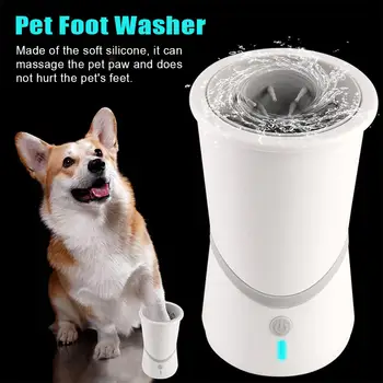 

USB Charging Dog Paw Cleaner Cup Soft Silicone Comb Pet Foot Washer Paw Cleaner Detachable Pet electric Quickly Foot Washing Cup