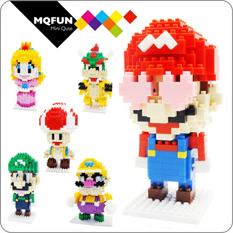

CKL cartoon super Mario Toad Wario Bowser princess plastic building blocks bricks game DIY 3D assembly model educational toy