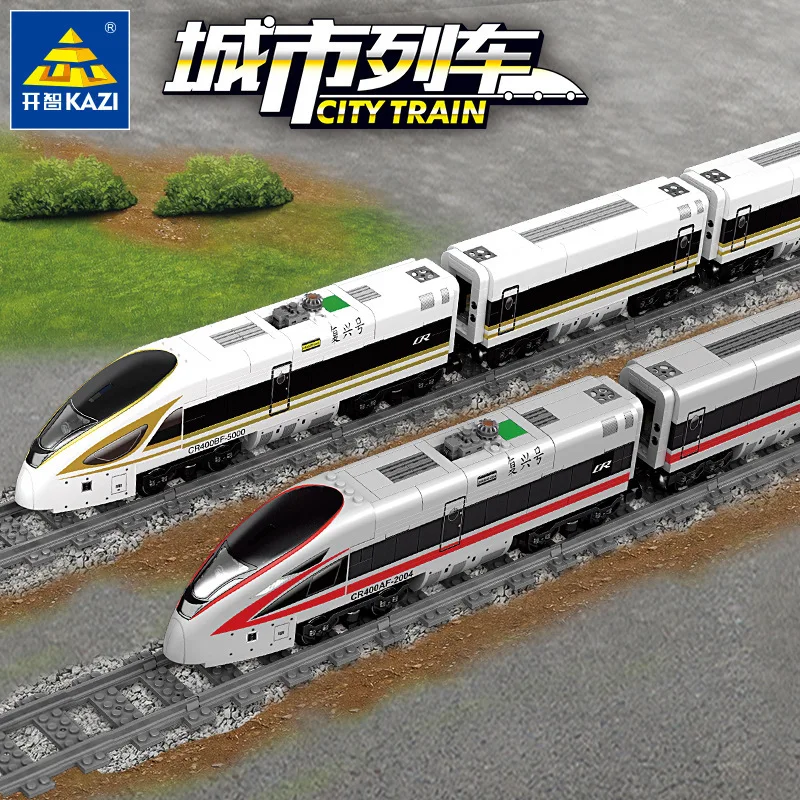 

[Support] KAZI Building Blocks 98229 Electric High Speed Rail Train Camera Track Inserted Building Blocks Small Particles Toy