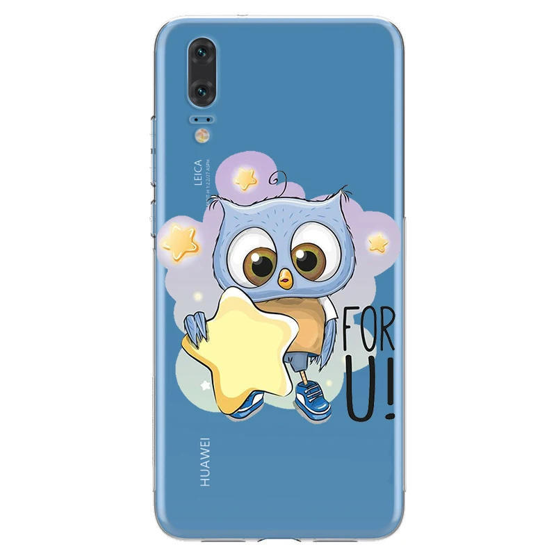 Чехол ciciber с милыми животными и совами для Huawei P30 P20 P10 P9 P8 Lite Pro Plus 2017 P smart 2019 чехлы