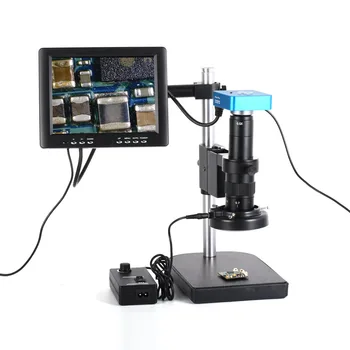

HAYEAR 34MP Industrial Microscope Camera HDMI USB Outputs with 180X C-mount Lens 60 LED Light Microscope with 8" HD LCD Screen