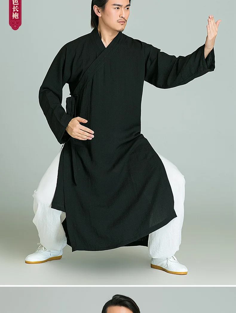 Человек льняной шаолин Кунг Фу Wudang форма для Тай Чи ушу Вин Чунь костюмы даосский
