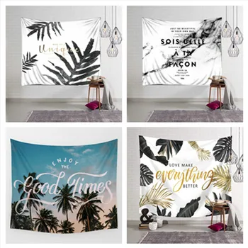 

Bohemian Tropical Rain Forest Polyester Fabric Wall Tapestry Beach Throw Blanket Hanging Home Decorations