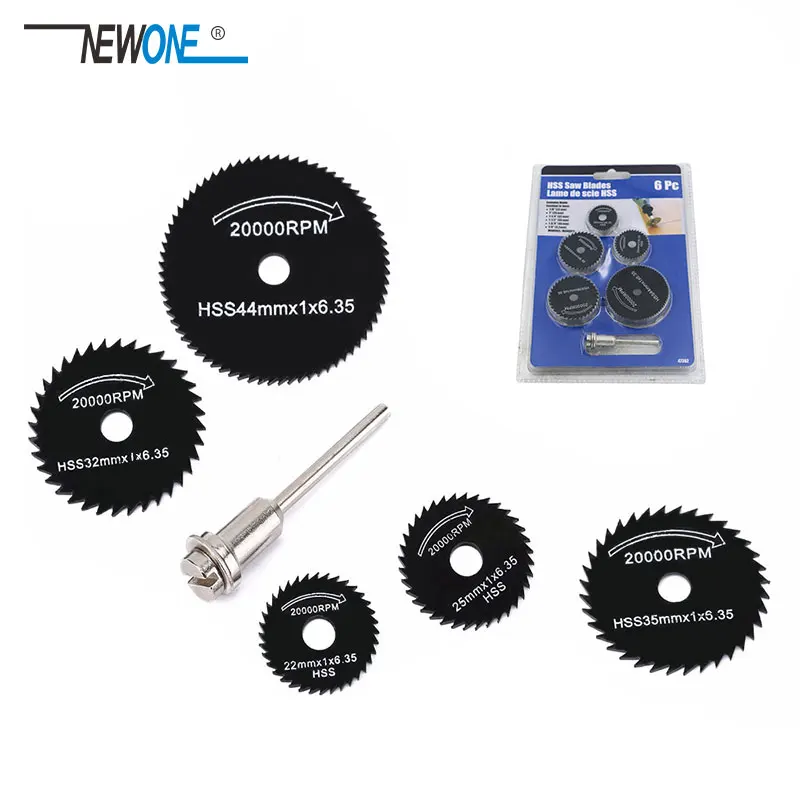 5Pcs Hss Seghe Lame Per Metallo Rotary Tool Dremel Dischi Da Taglio Ruota + 1 Mandrino Per Proxxon Dremel Rotary Strumenti