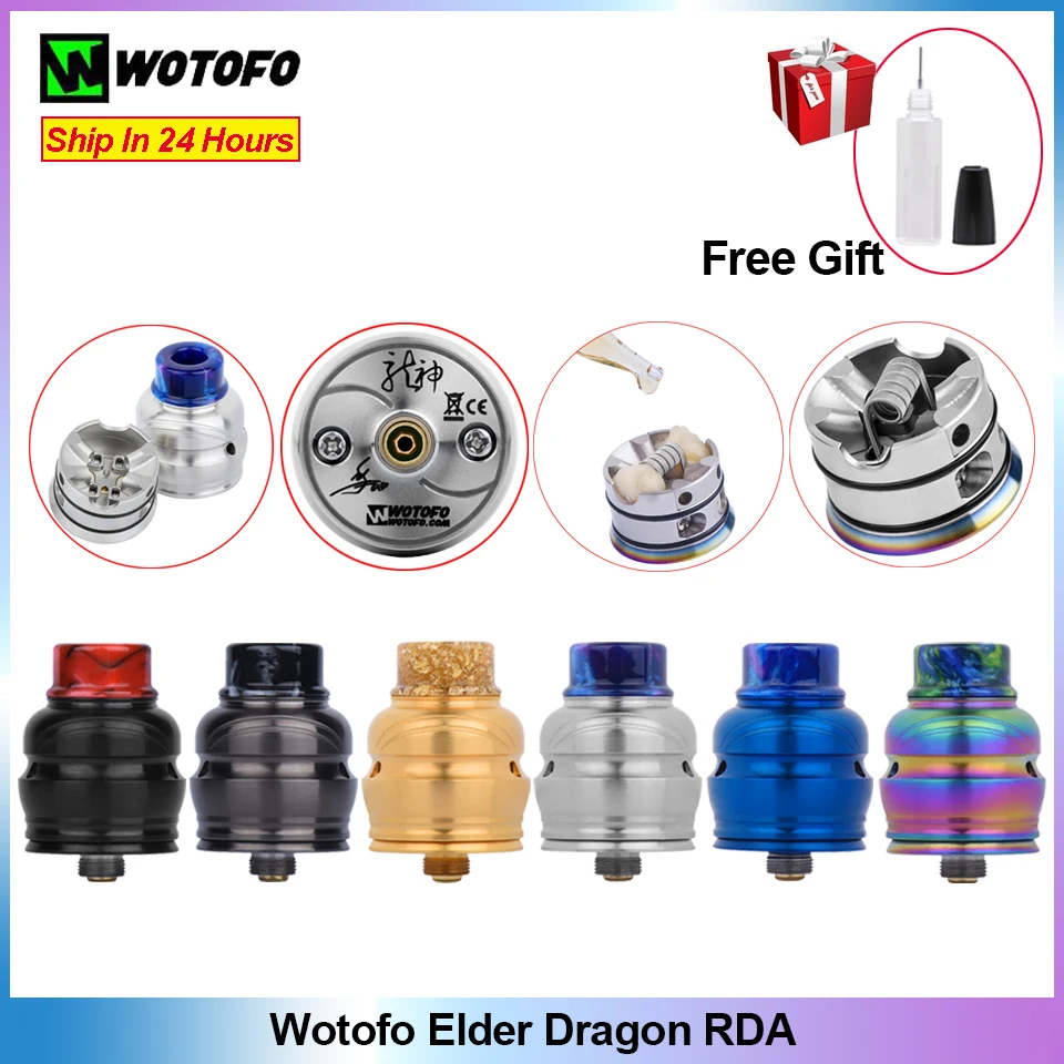 Оригинальный атомайзер Wotofo Elder Dragon RDA 510 Ремонтный бак для капель 22 мм электронная