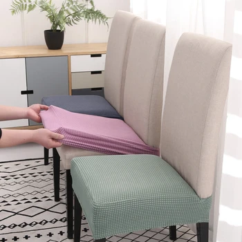 

Elastic Dining Chair Seat Cover Sitting Surface Universal Bench Cover Stool Cover Simple Half Set Universal Seat Cover