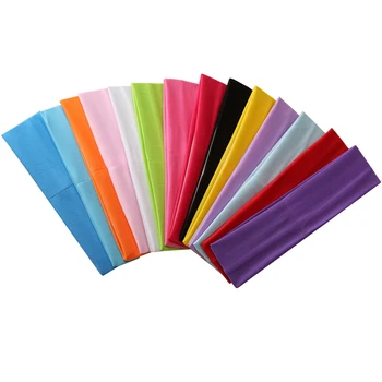 

14pcs Sport Sweatband Headband Sport Yoga Gym Running Stretch Hair Head Band Cycling Wide Head Prevent Sweat Band