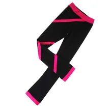 Уличные полосатые длинные мягкие детские износостойкие теплые байковые штаны для фигурного катания спортивные тренировочные соревнования