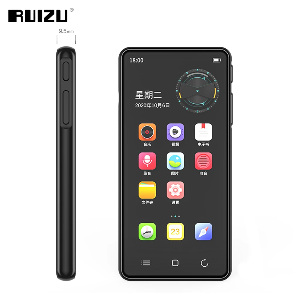 Ruizu H8 Android Wifi Mp3 Player Bluetooth 5.0 Full Touch Screen 4 Inch