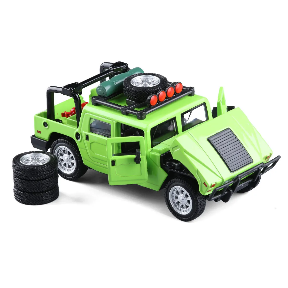 

Cai li xin 1:32 Hummer Pickup Truck Sound And Light Pull Back Car Children Car Model Toy 53126 Non-Packaging