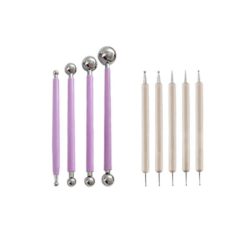 DIY Ceramic Wax Ball Stylus Clay Sculpture Handicraft Pottery Sculpte Model Pattern Molding Emboss Sludge dot shape Tool