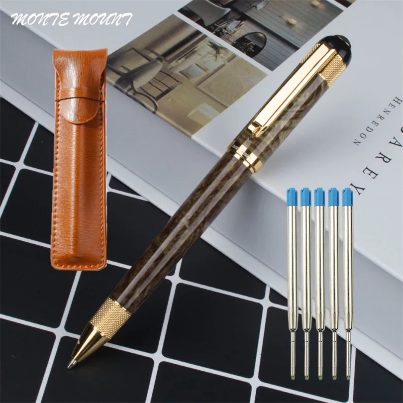 Luxury Heavy Feel Metal Ballpoint Pens School Business Office Signature Roller Pen Writing Ballpen Student Stationery Supplies | Канцтовары
