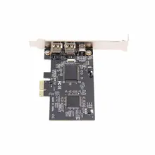 PCI Express PCI-E FireWire 1394a IEEE1394 внешний контроллер карты 3 порта для Windows XP/Vista/7 32/64 бит с кабель FireWire