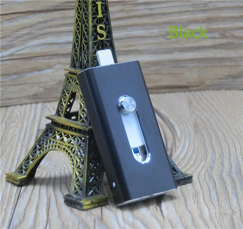 Черный Usb3.0 i-flashdrive 3 в 1 USB флеш-накопитель 16 ГБ 32 ГБ 64 Гб 128 ГБ 256 Гб OTG для iphone8/7/7 s/6/6s/plus Mirco otg для ipad/android - Цвет: Черный