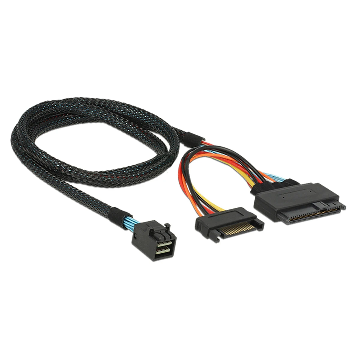 Cabo Sff 8643 para U.2 Sff 8639 Nvme Pcie Ssd Adpater com Sata Power u2 Sff8639 para hd Mini Sas 12g Sff9643 Placa-mãe Converter Cabos de computador e conectores - Imagem 2