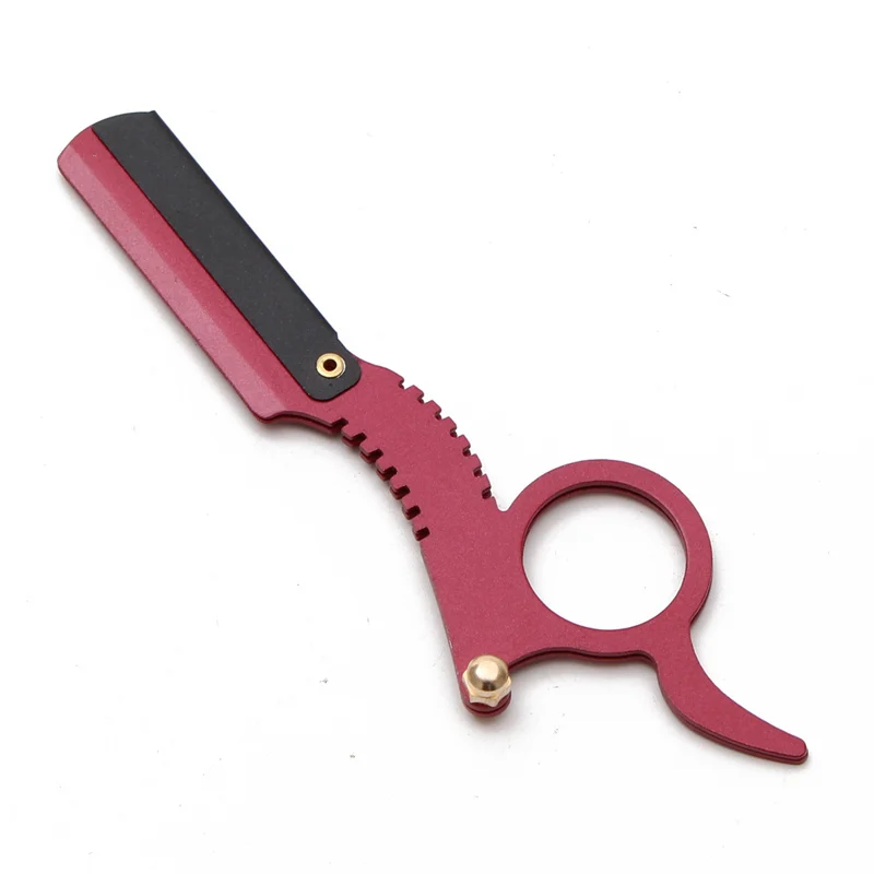 1 комплект, фиолетовый дракон, брендовая мужская прямая Опасная бритва, стальной складной нож для бритья, инструменты для удаления волос, бритва с лезвием Z6102 - Цвет: Z6111 Hong N