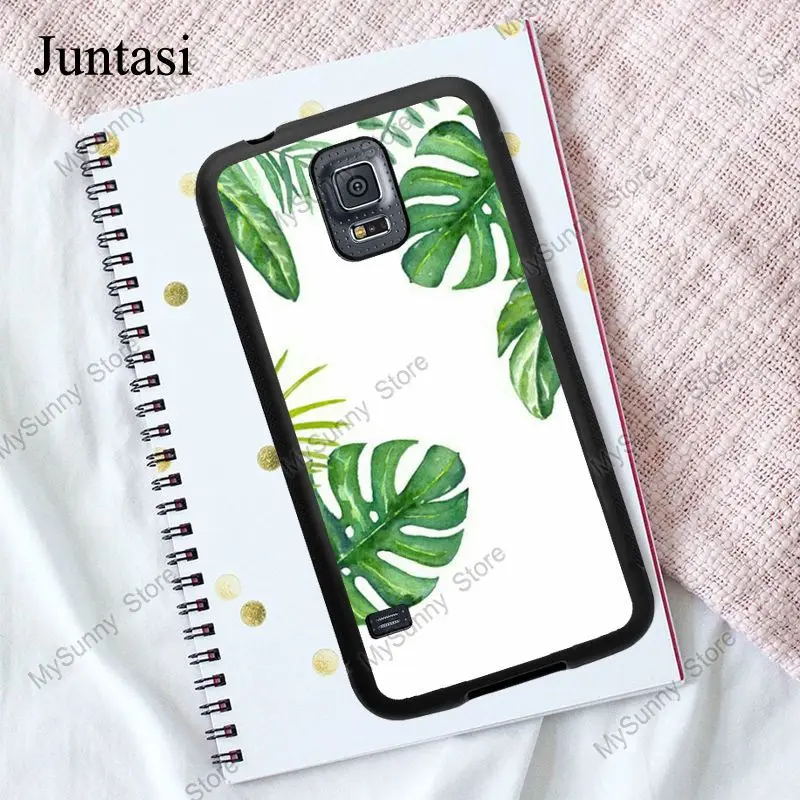 Juntsai тропические листья рисунок банановых листьев чехол для samsung Galaxy A20 A30 A50 A70 S7 Edge Note 10 9 8 S9 S8 S10 плюс S10e