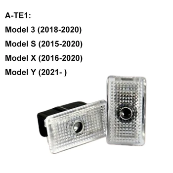 

2pcs Car Door Logo Projector For TESLA MODEL 3 / S / X / Y Series LED Car Welcome Light Outer Rearview Mirror Shadow Lamp