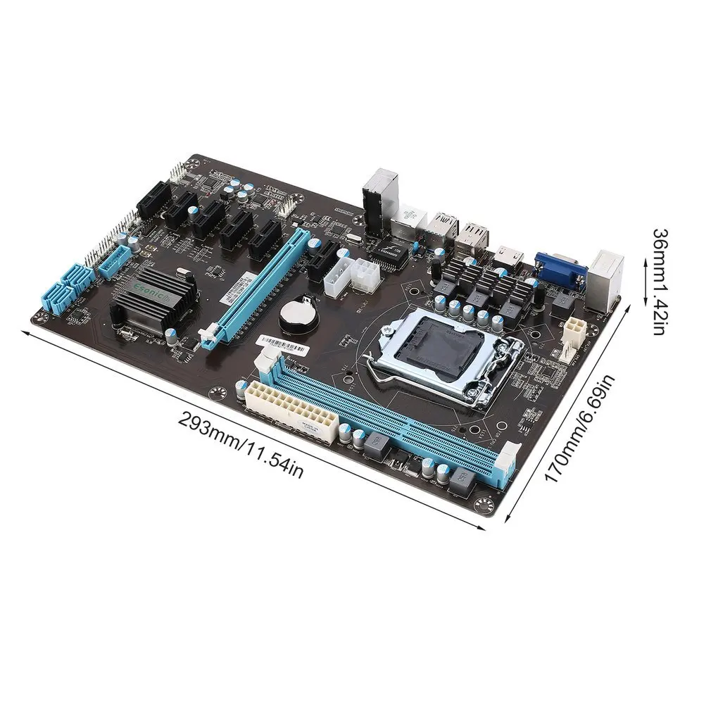 Стабильная версия PCI Express 1x до 16x Riser 6 GPU майнинговая материнская плата 6 шт. PCI-E удлинитель Riser Card для BTC Eth Rig эфириум