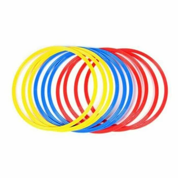 

12pcs Leg Muscles Aid Training Ring Practical For Tennis Workout Football Agility Soccer Practice Durable Fitness Footwork Speed