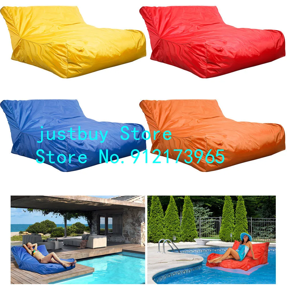 chaise relax unfilled bean bag lounge beanbag chair with footrest,pool