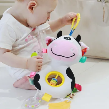 

Teether Animal Baby Rattles Toddler Stroller Gift Mobiles Hanging Cute Soft Bed Funny Plush Toys Early Learning