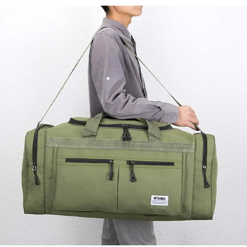 70CM 70L Nylon Luggage Travel Gym Outdoor Bag Large Travelling For Women Men Duffle Handbags Shoulder Weekend Sports Bag XA751D 2