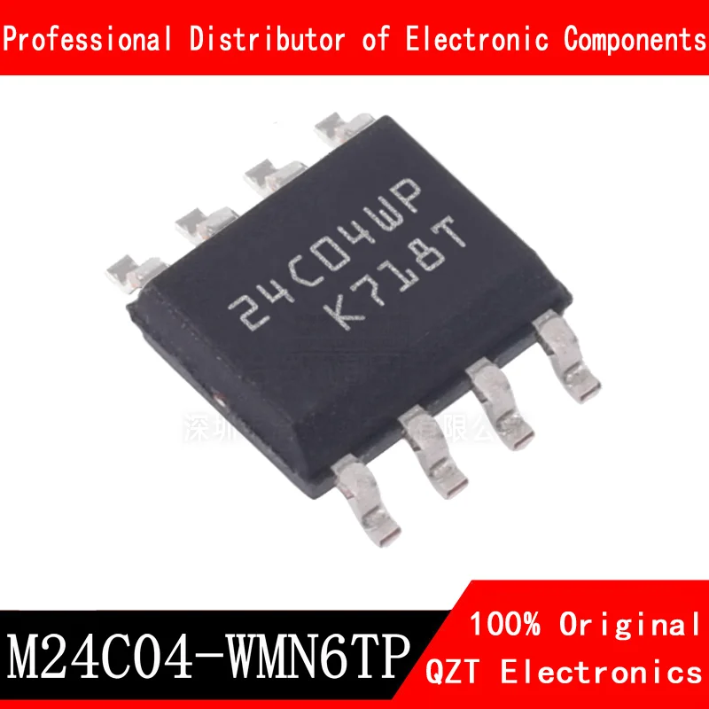 10PCS M24C04-WMN6TP SOP M24C04 SOP-8 24C04 24C04WP SOP8 16Kbit, 8Kbit, 4Kbit, 2Kbit and 1Kbit Serial I2C Bus EEPROM IC