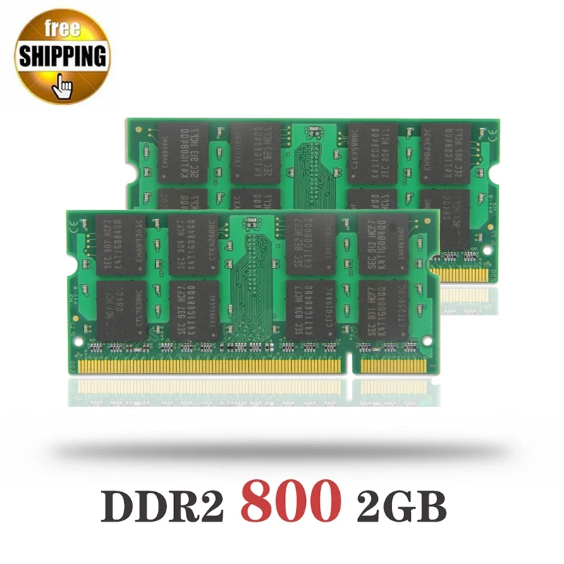 Laptop Memory Module Ram SDRAM DDR 2 DDR2 800 MHz 200-PIN 2GB SO-DIMM PC2-6400 CL5 Notebook Memoria Rams Sodimm Compatible 667 | Компьютеры