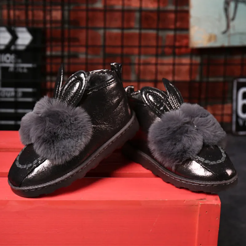 

Goth Plush Winter Boots Ankle Chunky Waterproof Women Winter Boots Women Plus Velvet Platform Booties Warm Snow Boots Cotton Fur