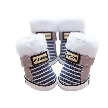

Winter Warm Pet Dog Shoes Puppy Socks Anti-Slip Dog Cat Snow Boots Paw Protecters For Small Dogs