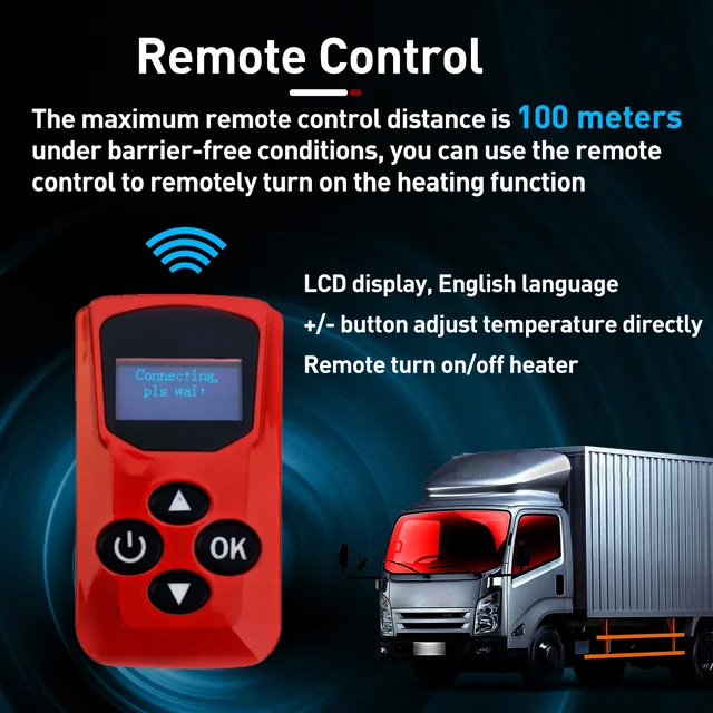 Diesel Air Heater Host 5-8KW Adjustable 12V LCD English Remote Control Integrated Parking Heater Machine 5