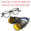 2245 Magnet Clip Round Myopia Glasses 0 -0.5 -1.0 -2.0 To -6.0 , Hyperopia Sunglasses +0.5 +1.0 +2.0 To +6 1