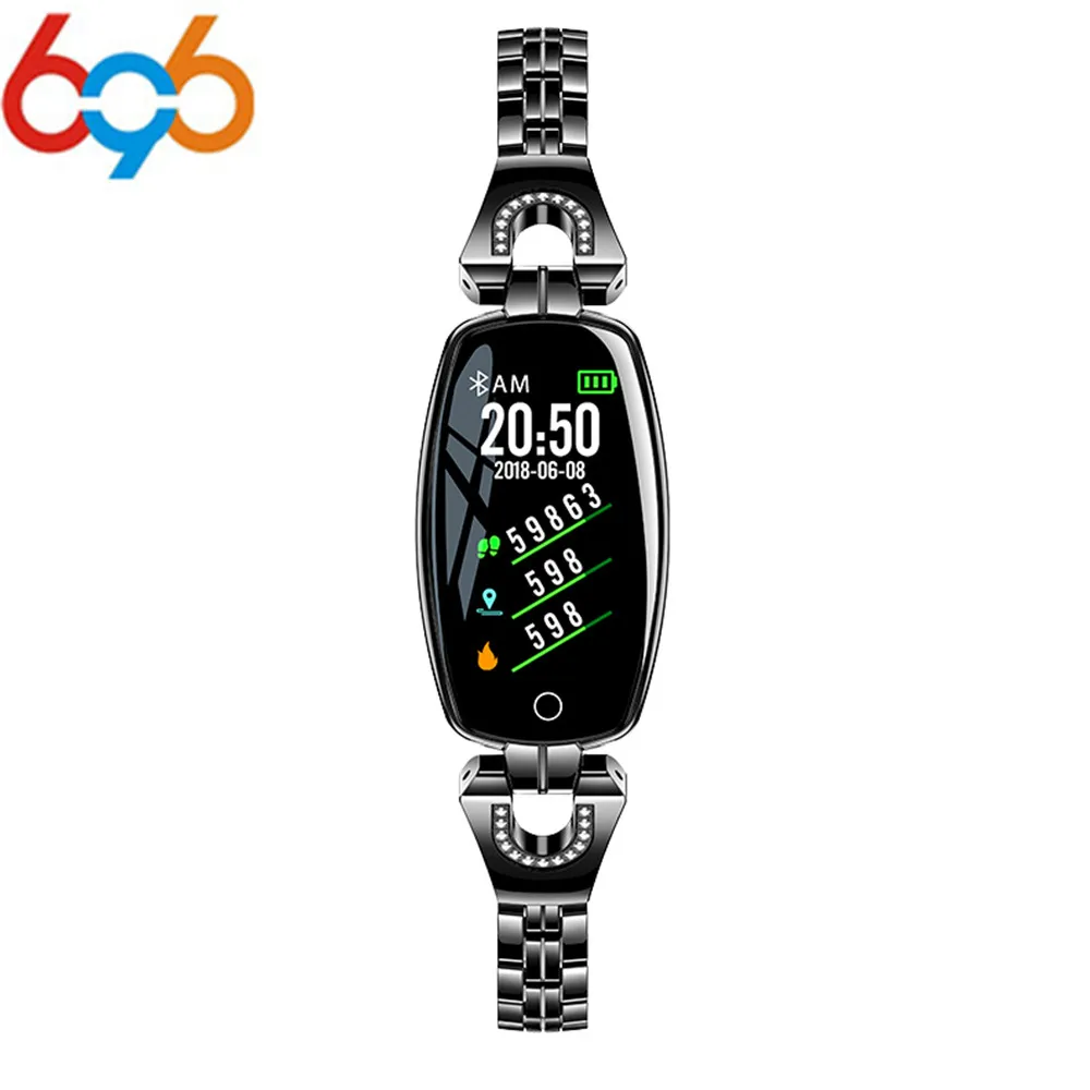 

696 Women's Smart Watch Fashion Bracelet 2019 New H8 wristband with heart rate blood pressure IP67 waterproof Smartwatch PK H1
