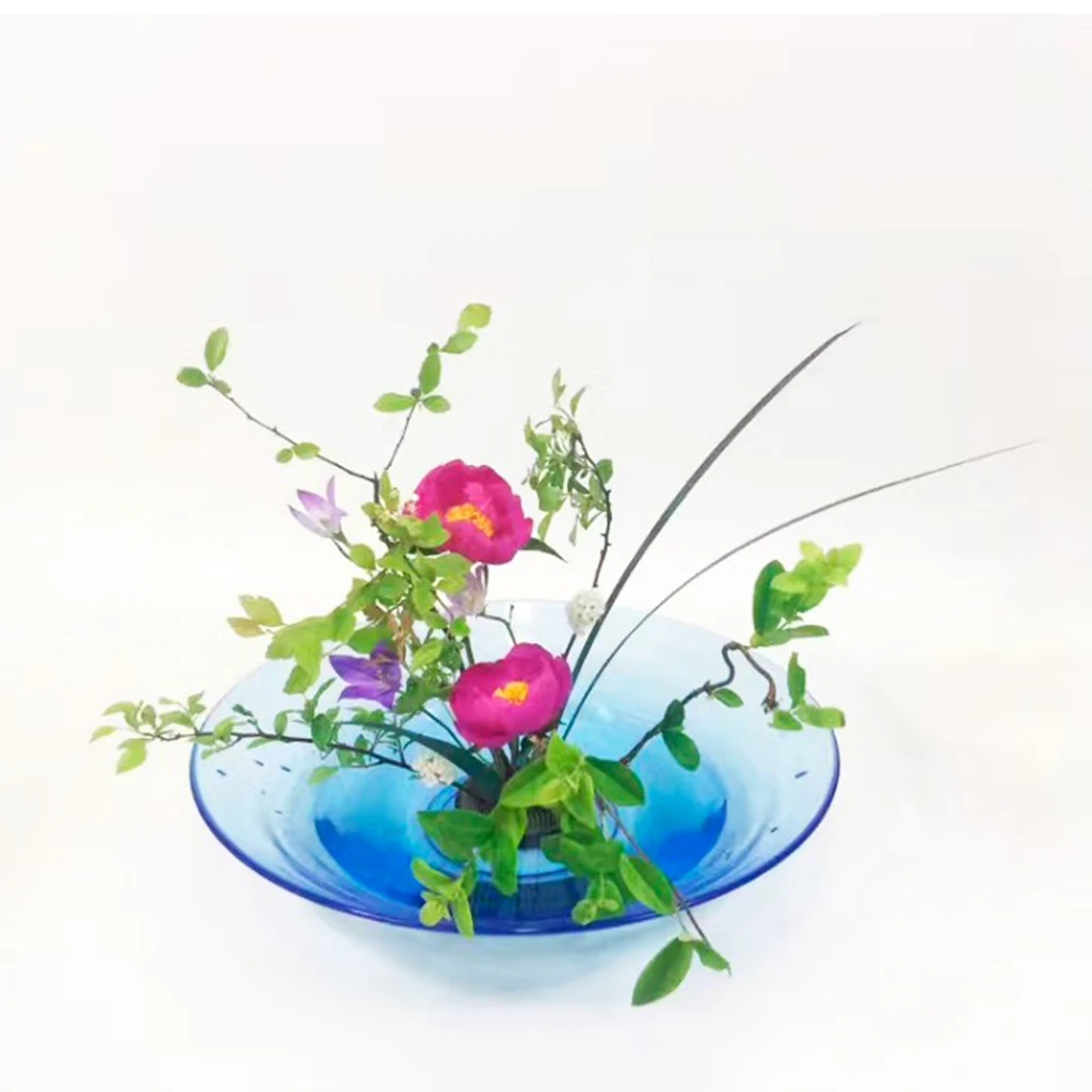 Large Japanese Ikebana Suiban Vase Flower Pot Bonsai Tray Flower Arrangment Holder for Home Office Tabletop Decor
